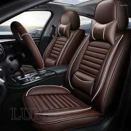 Housses de siège de voiture LUNDA housse de coussin en cuir PU tapis de protection quatre saisons universel convient à la plupart des accessoires de SUV de berline