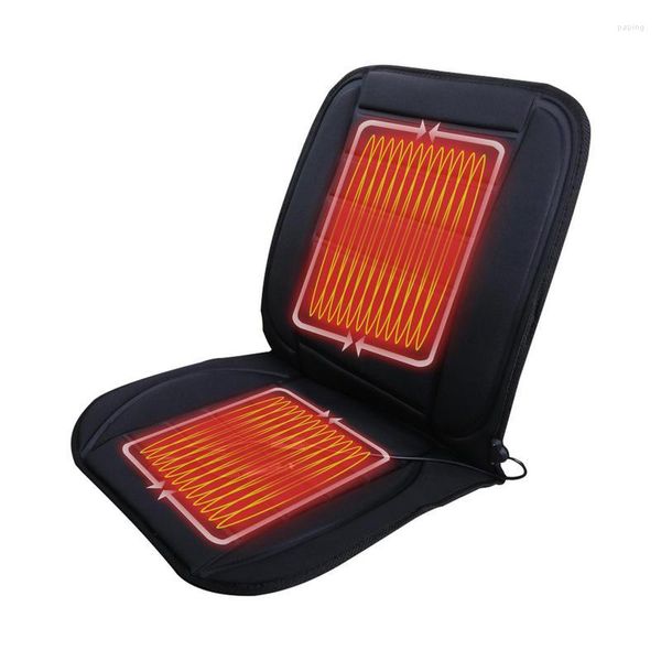 Fundas de asiento de coche Cojín de lujo con calefacción para una cómoda y eléctrica funda de calor para silla de oficina en casa con soporte lumbar de respaldo.