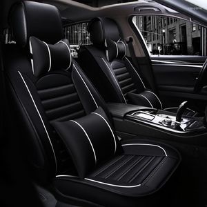 Housses de siège de voiture de luxe en cuir souple et confortable Ensemble de protection Accessoires intérieurs