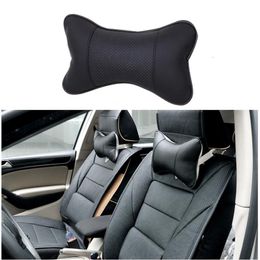 Auto -stoelbedekkingen Halskussens PU Leather Vier seizoen Universal Head Support Protector Hoofdsteun Backstest Rest Kussenkussen