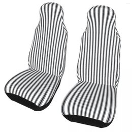 Cubiertas de asiento de automóvil Old Fashioned Ticking Stripes Universal Universal Interior Travel Polyester Styling
