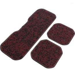 Fundas de asiento de coche Cojín de madera de olivo Verano Individual Cuadrado de madera Permeable al aire Toona Sinensis Cómodo