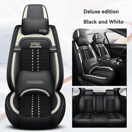 Car Seat Covers PKQ High-end Suede Leather Cover All Season/Breathable/Leather Protector Cushion For Most