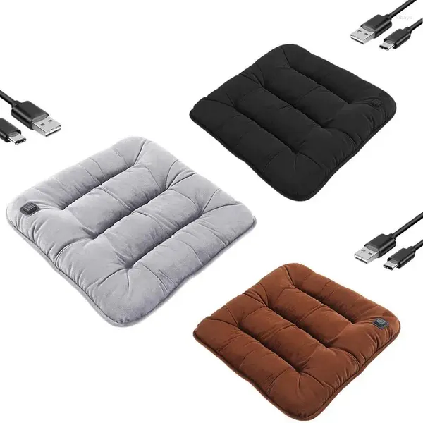 Housses de siège de voiture, coussin chauffant portable 5V avec 3 vitesses, protection contre la surchauffe en graphène et coussin chaud, idéal par temps froid