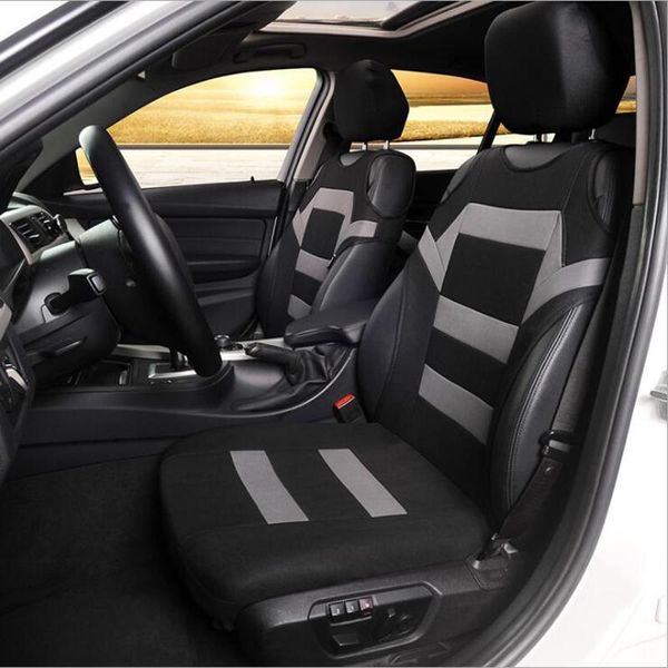 Housses de siège de voiture housse de protection 2 pièces coussin universel Polyester tissu gilet Type intérieur accessoires voiture