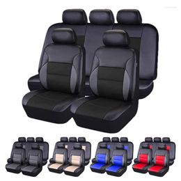 Housses de siège de voiture housse de protection pour confortable universel en cuir avant conducteur automatique ajustement SUV pick-up Van berline