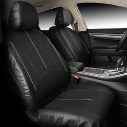 Housses de siège de voiture PU Classic Seats 5 Whole Auto Cushion Universal All Sedans Black 2 Front Sponge Soft