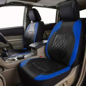 Auto -stoelafdekkingen PU lederen autostoelbekledingen Airbag compatibele auto interieur accessoires voor/ achter/ volledige set deksel kussen universeel fit de meeste T240509