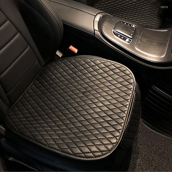 Fundas de asiento de coche Funda de cuero de PU Cojín interior de impresión de neumáticos 3D Cojín protector de silla de automóvil universal Accesorios antideslizantes