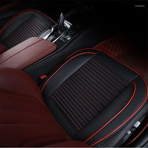 Auto -stoelbedekkingen PU Leather Cover Universal Auto Interior Front Cushion Protector Four Season Accessoires