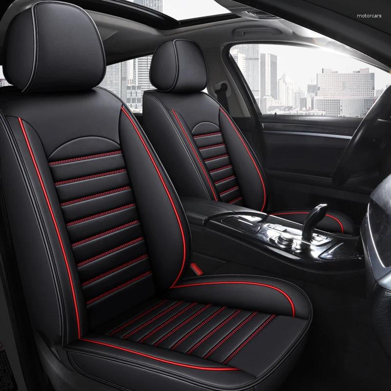 Car Seat Covers PU Leather For Getz Accent Santa Fe Tucson Elantra Creta Veloster Grand I10 Ioniq Protector