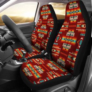 Housses de siège auto motif rouge natif pack de 2 housse de protection avant universelle