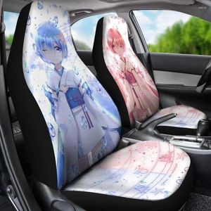 Auto -stoel omvat REM en Custom Anime Interior Accessories Pack van 2 Universal Front Protective Cover