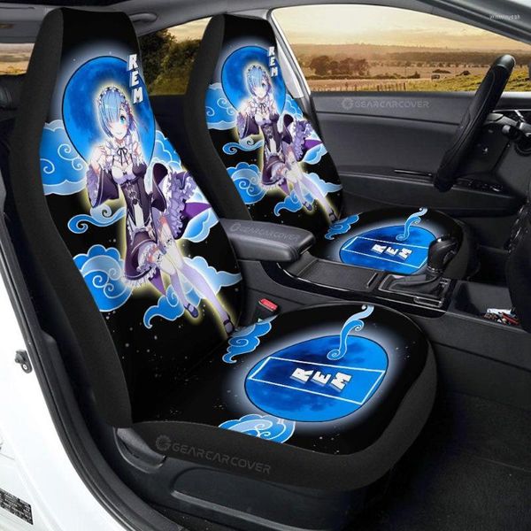 Fundas para asientos de coche Rem Custom Re:Zero Anime Accesorios Regalos para fanáticos Paquete de 2 fundas protectoras delanteras universales