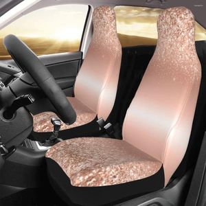 Housses de siège de voiture Couverture universelle à paillettes d'or rose tout-terrain pour la protection des SUV Pêche en polyester