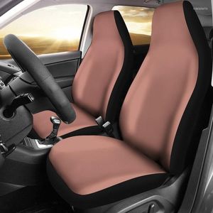 Housses de siège de voiture Rose Gold Lot de 2 seau Universal Fit Solid Color Protector SUV Accessoires Girly Pink Fa