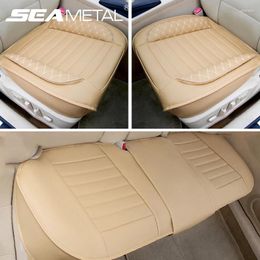 Auto-stoelafdekkingen Seametal 1pc Beige Cover Dikke voertuigkussen Luxe Full-Wikke stoelbeschermer Universal voor de meeste modellen