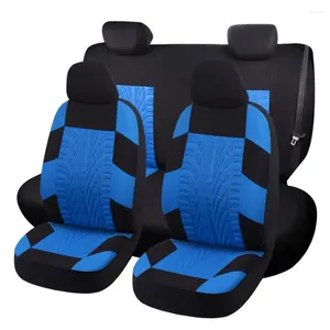 Ensemble de housses de siège de voiture universelles, adaptées à la plupart des voitures avec trace de pneu, style protecteur bleu