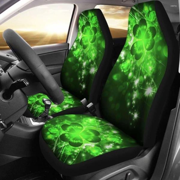 Housses de siège de voiture Shamrock Irish Light Amazing Gift Ideas 210202 Lot de 2 housses de protection avant universelles