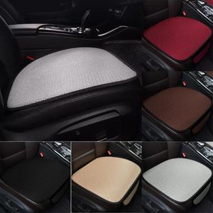 Couvre le siège d'auto Cover d'été Silk de glace respirante Four Seasons Cushion Protector Pad Ajustement avant pour la plupart des voitures W0J9