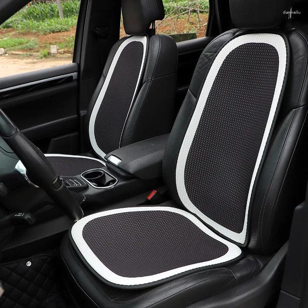 Cubiertas de asiento de coche Cojín simple de verano Seda de hielo Malla transpirable Cómodo Ins Net Suministros interiores rojos