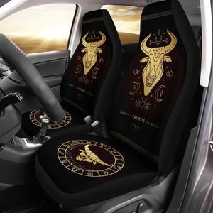Couvertures de siège d'auto Taurus Horoscope Custom Birthday Gifts Accessories Pack de 2 couvertures de protection avant universelles