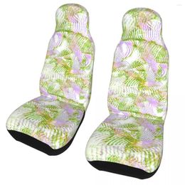 Auto -stoelbedekkingen Tedere groene abstracte strepen Universal Cover Waterdichte vrouwen Vezelbeschermer