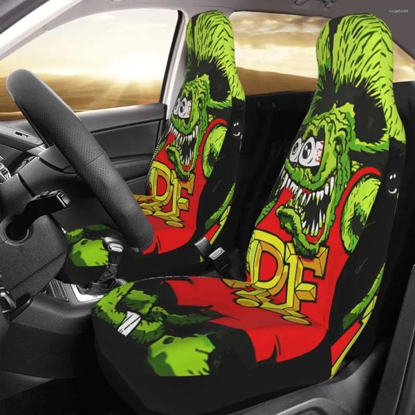 Housses de siège de voiture The Rat Fink, impression personnalisée, accessoires de protection avant universels, ensemble de coussins