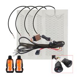 Couvre-cartes d'auto Couvrave Universal 12V Tax de chauffage en fibre de carbone 3 Kit de commutateur rond chauffé de niveau 3