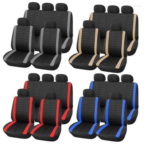 Housses de siège de voiture universelles compatibles en cuir confortable style automatique s'adaptent à la plupart des automobiles couverture de véhicule décor de moteur