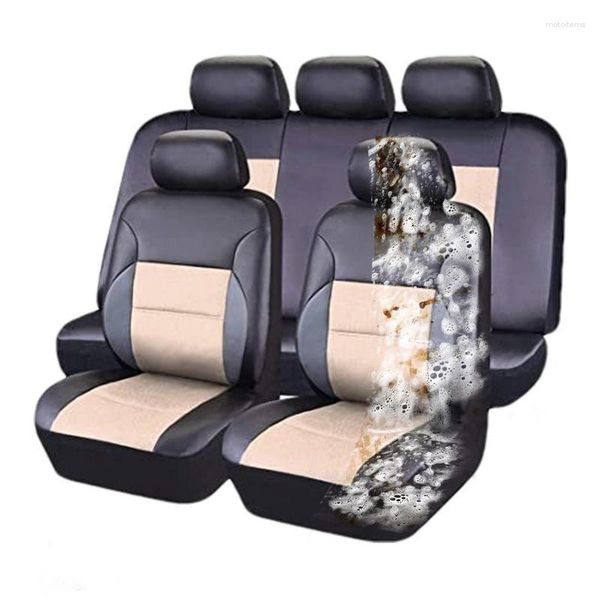 Fundas de asiento de coche, funda Universal, cojín automotriz impermeable delantero de cuero cómodo para sedanes