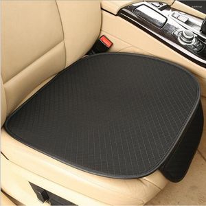 Housses de siège de voiture coussins de coussin universels respirant tapis de couverture en soie de glace pour fournitures chaise de bureau noir Beige café