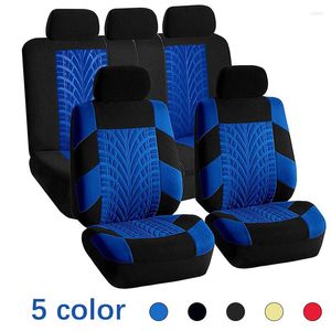 Housses de siège de voiture Universal FrontRear Full Cover Styling Protector Set Intérieur Accessoires Broderie