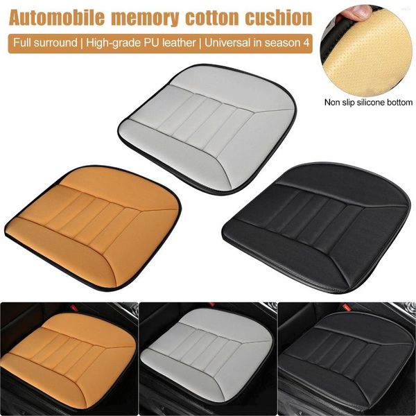 Housses de siège de voiture universelles, couverture avant 3D, en cuir PU, coussin de chaise de voiture, tapis de protection respirant avec éponge