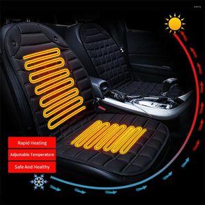 Auto -stoelbedekkingen Universeel verwarmde deksel kussen Non Slide Winter Auto Protector Mat Pad Keep warm verwarming elektrisch