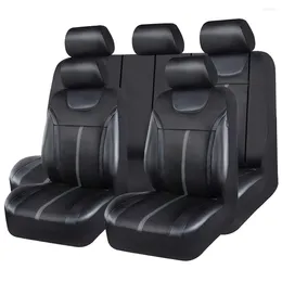 Housses de siège de voiture universelles en cuir et tissu maillé, adaptées à la plupart des accessoires d'intérieur de camion SUV