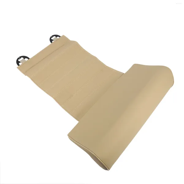 Housses de siège de voiture universelles en cuir, coussin de jambe, tapis d'extension, coussin de pied doux, mémoire de genou, Beige