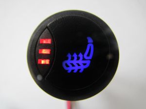 Housses de siège de voiture mise à niveau bouton rond Premium interrupteur à 3 niveaux chauffage en Fiber de carbone coussin chauffant chauffant