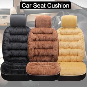 Housses de siège de voiture couverture chaude universelle hiver coussin en peluche anti-dérapant coussin épaissi pour tapis de protection accessoire intérieur