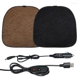 Siège d'auto couvre un coussin de chauffage d'hiver plus chaud conducteur de tapis électrique coussin chaud accessoires confortables pour véhicule de camion