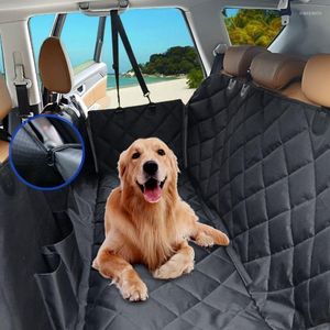 Housses de siège de voiture Housse imperméable anti-sale pour chien avec rabats latéraux pour animaux de compagnie pour porte-dos hamac convertible