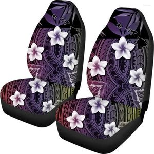 Fundas de asiento de coche con patrón tribal floral blanco, 2 piezas, accesorios de decoración de estilo azteca, ajuste universal, cojín para camioneta sedán y camioneta