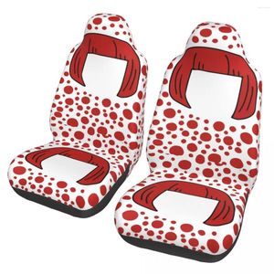 Fundas de asiento de coche Yayoi Kusama Pumpkin Universal Auto Fit para SUV Van Estética Polka Bucket Protector Cover 2 PCS