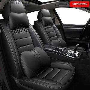 Fundas de asiento de coche YOTONWAN Fundas de asiento de coche universales de cuero de alta calidad para Toyota 4Runner Hilux Highlander Sequoia Vios Tacoma Accesorios de coche Q231120