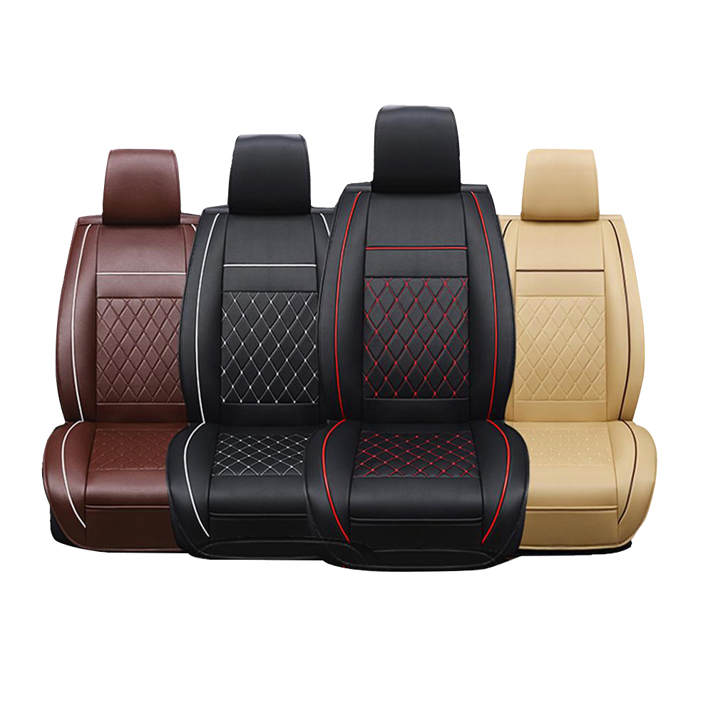 Cushions covers PU Leather Car Seat Protector Automobile Cushion Pad Mat for Auto Front Interior Accessories Covers