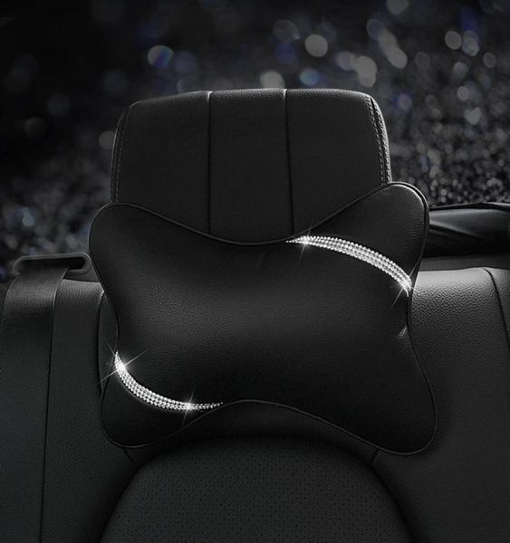 Cojines de asiento de coche que forman BlingBling Rhinestones estilo de niña elegante almohada lumbar duradera almohadas para el cuello artesanía coches interior Acc1291617