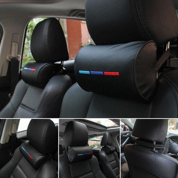 Siège de voiture Tête Cou Oreiller Protection PU Auto Appui-tête Soutien Repos Voyager