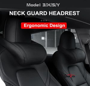 Auto -stoel hoofdsteun voor Tesla Model 3 x Y S Microvezel nekbeschermer kussenkussen Auto Comfortabele geheugenschuimaccessoire4257671