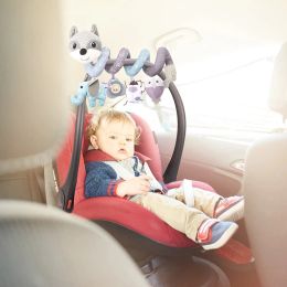Toys de siège d'auto Baby Baby Fox Spirale Prèche Activité suspendue Bar Bar Bassinet Mobile avec musique BB Squeaker et Rattles