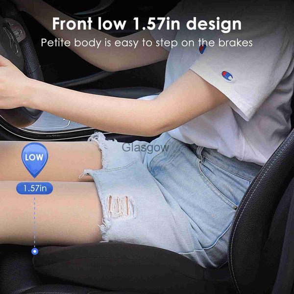 Sièges d'auto Coussin de siège d'appoint de voiture pour le conducteur Douleur à la hanche en mousse à mémoire de forme Hauteur Protecteur de siège Housse lavable pour les personnes de petite taille Tapis de protection x0801